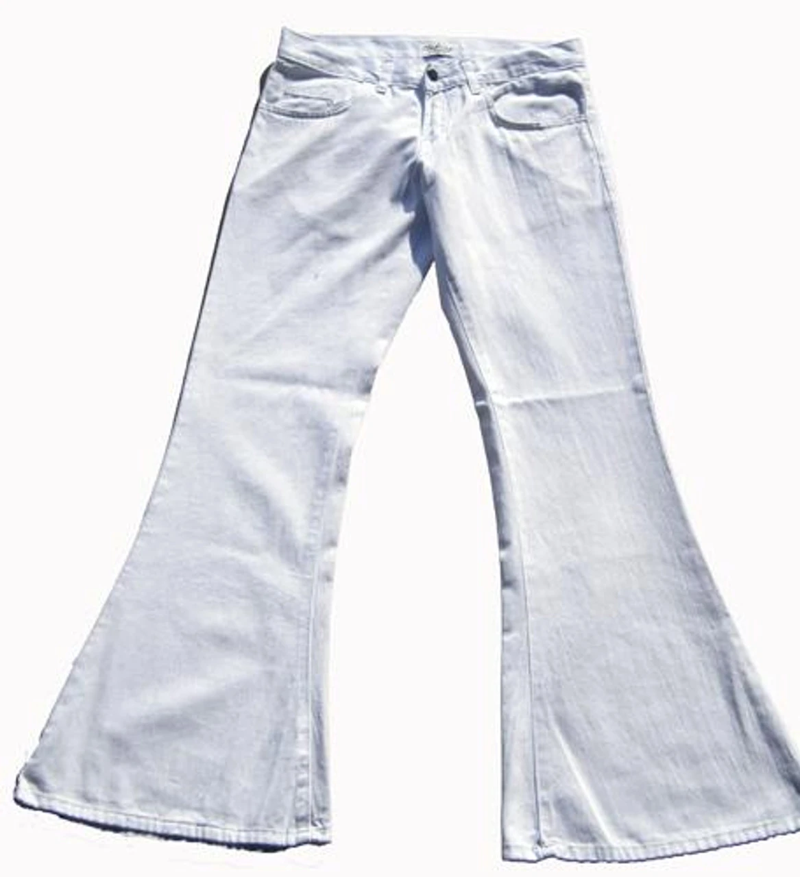 'Big City Flares' - White Seventies Denim Flares 1 'Big City Flares' - White Seventies Denim Flares