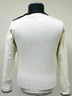 BECKETT Madcap Retro Mod Mens Cable Knit Jumper W -Fashionable Men's Clothing Store Beckett Cable Knit Cream Back 77915.1666958570