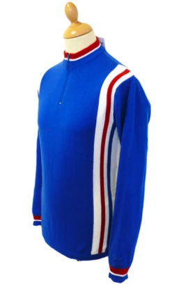 Hi-Wheel - Madcap Retro Mod Cycling Top (Blue L/S) -Fashionable Men's Clothing Store Hi wheel LS Royal4 29914.1666957418