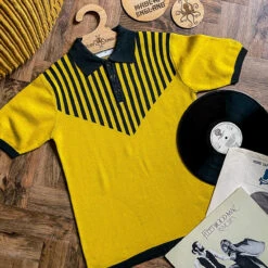 Firebird Mod Waffle Stripe Polo B -Fashionable Men's Clothing Store IMG 8814 91699.1661262974