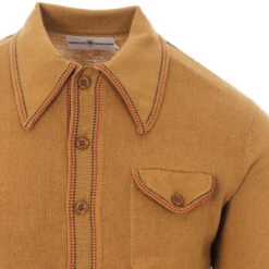 Crawdaddy Micro Dash LS Polo BLACK -Fashionable Men's Clothing Store LS crawdaddy tan 03 96447.1661270538