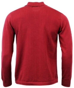 Donovan Retro Mod Polo Cardigan (M) -Fashionable Men's Clothing Store Madcap England Donovan Polo Maroon3 60237.1661338373