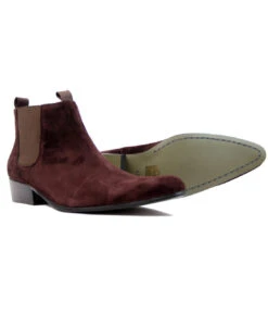 Lightfoot Mod Chelsea Boots (BrS) -Fashionable Men's Clothing Store Madcap England Lightfoot Suede Brown7 09700.1661338183 2