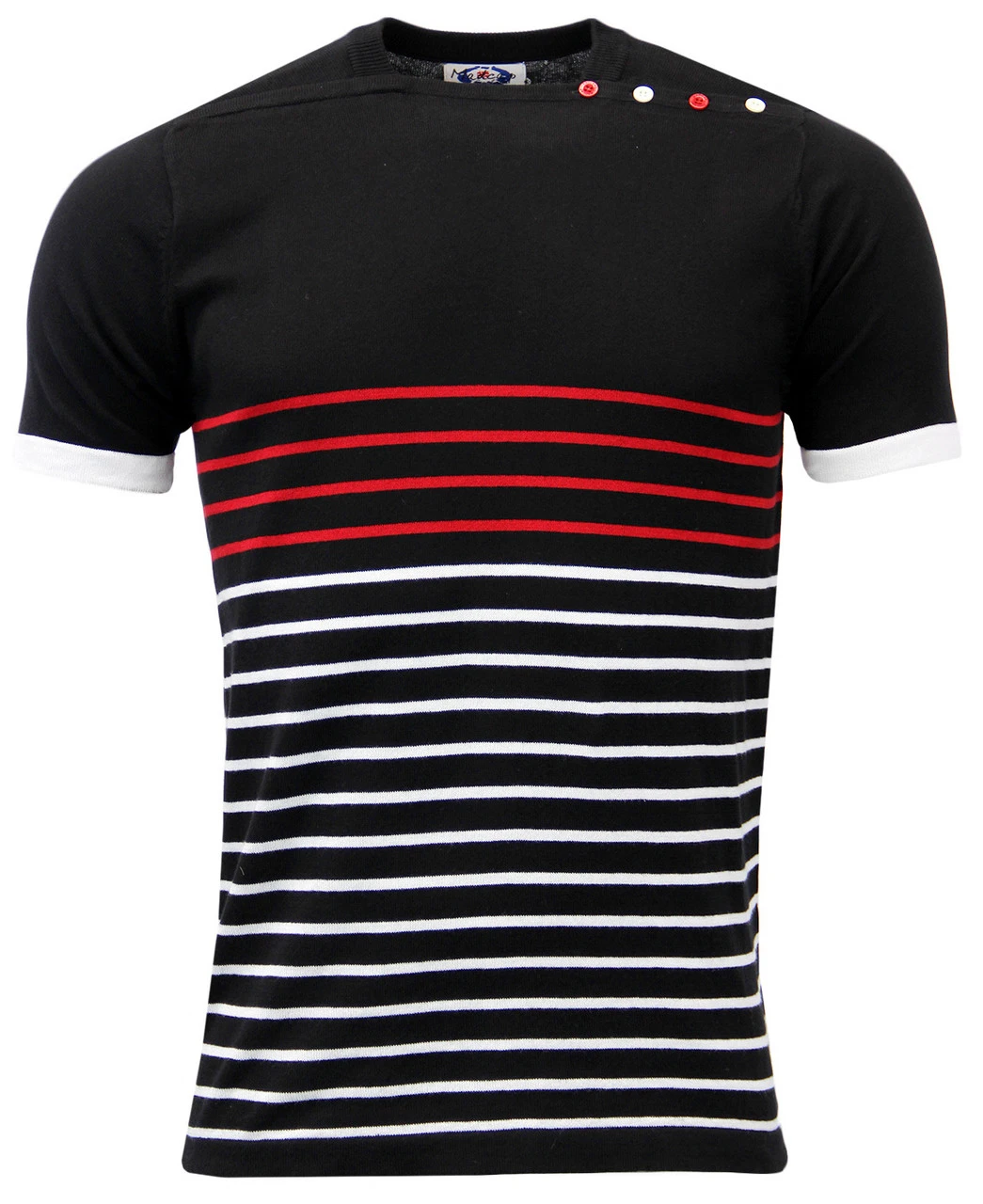 Memphis Retro 60s Mod Atom Neck Breton Jumper (N) 1 Memphis Retro 60s Mod Atom Neck Breton Jumper (N)