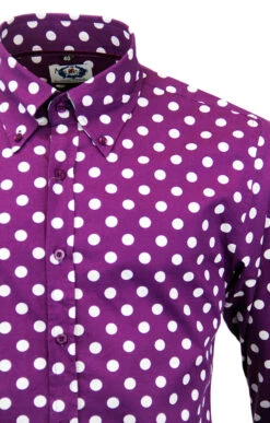 Penny Dot Lane Retro 60s Mod Shirt 23 Penny Dot Lane Retro 60s Mod Shirt -Fashionable Men's Clothing Store Madcap England Penny Dot Lane Purple2 18781.1661339155 2