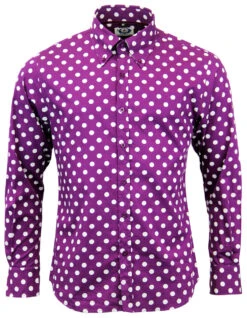 Penny Dot Lane Retro 60s Mod Shirt 26 Penny Dot Lane Retro 60s Mod Shirt -Fashionable Men's Clothing Store Madcap England Penny Dot Lane Purple 20077.1661339152 2