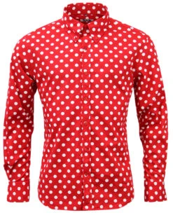 Penny Dot Lane Retro 60s Mod MADCAP Shirt (B/G) -Fashionable Men's Clothing Store Madcap England Penny Dot Lane Red 02838.1661339058 3