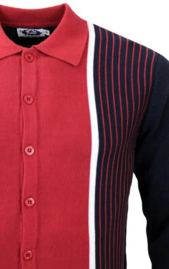 Pinstripe Marriott Polo Cardigan B -Fashionable Men's Clothing Store Madcap England Pinstripe Marriott Navy2 57327.1661338385