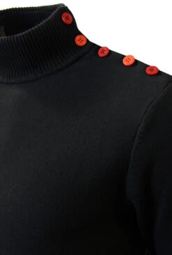 Racing Coleridge MADCAP Mens Retro Mod Turtle Neck -Fashionable Men's Clothing Store Madcap England Racing Coleridge Black2 71141.1666958433