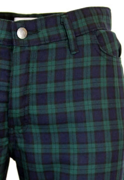 Tartan Trews Retro Mod Trousers BW -Fashionable Men's Clothing Store Madcap England Tartan Trew Green22 33035.1661273652