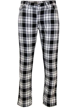 Tartan Trews Retro Mod Trousers BW -Fashionable Men's Clothing Store Madcap England Tartan Trew White 66537.1661273621