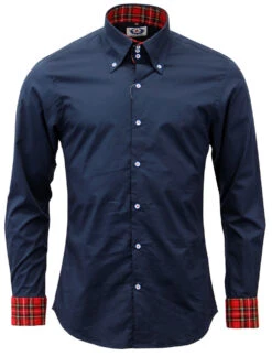 The Whiskey High Collar Mod Shirt N -Fashionable Men's Clothing Store Madcap England The Whiskey Shirt5 53363.1661274136