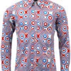 Trip Op Art Mod Big Collar Shirt
