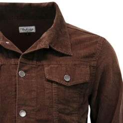 Woburn Retro Mod Cord Western Jacket In Black -Fashionable Men's Clothing Store Madcap England Woburn Jacket Brown21 46937.1661338341 1