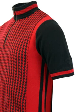 Zig Zag Wanderer Mod Cycling Top R -Fashionable Men's Clothing Store Madcap England Zig Zag Red3 34708.1661273852