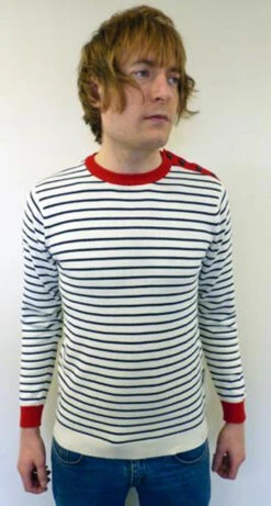 'Breton' MADCAP Mens Retro Mod Stripe Jumper (E) -Fashionable Men's Clothing Store Madcap England Breton Jumper E6 11045.1666958098