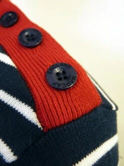 'Breton' MADCAP Mens Retro Mod Stripe Jumper (N) -Fashionable Men's Clothing Store Madcap England Breton Jumper N2 58176.1666958121