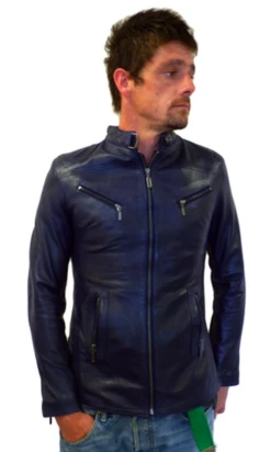 'Fonda' Retro Indie Leather Racer Jacket By MADCAP -Fashionable Men's Clothing Store Madcap Fonda Leather Jacket1 06116.1666957582