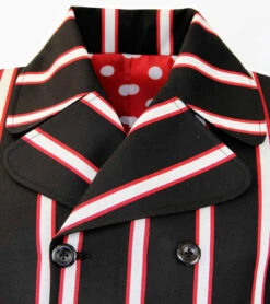 Howl MADCAP Double Breasted Retro Stripe Blazer 19 Howl MADCAP Double Breasted Retro Stripe Blazer -Fashionable Men's Clothing Store Madcap Howl Black Blazer3 49571.1661272656