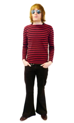 King Bee MADCAP Retro Mod Stripe Atom Neck Tee C -Fashionable Men's Clothing Store Madcap King Bee Top C5 42476.1666957219