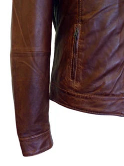 Harper Retro Indie Leather Jacket -Fashionable Men's Clothing Store Madcap Rebel Racer Jacket Brn3 19985.1666957539