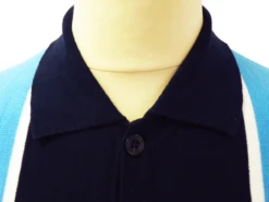 'Marriott' - Madcap Mens Retro Mod Polo Cardigan B -Fashionable Men's Clothing Store Marriott Polo Blue3 69788.1666957398