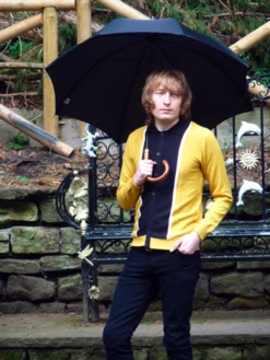 'Mustard Marriott' - Retro Mod Sixties Mens Polo -Fashionable Men's Clothing Store Mustard Marriot3 95369.1666957488