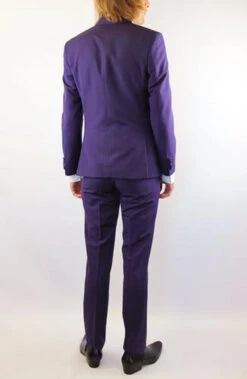 Tailored By Madcap Mod Mohair Suit Jacket (Plum) -Fashionable Men's Clothing Store Purple mohair suit back1 68937.1664291250