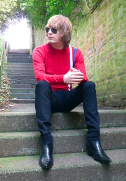 'Renegade' - Retro Mod Sixties Racing Jumper RED -Fashionable Men's Clothing Store Red Racer3 21487.1666957467