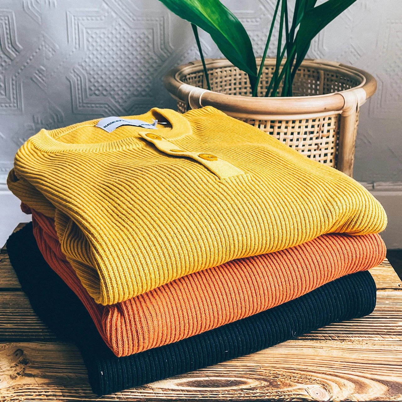 Caine Ribbed Grandad Top (Rust) 15 Caine Ribbed Grandad Top (Rust) - Image 15