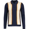 Junot Mod Waffle Stripe Knit Polo B