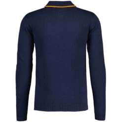 Junot Mod Waffle Stripe Knit Polo F -Fashionable Men's Clothing Store maadcap england junot popcorn waffle polo navy 4 94933.1668164094