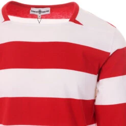 Ally Pally Mod Straight Neck LS Tee -Fashionable Men's Clothing Store madcap ally pally red white 03 21090.1661261349 1