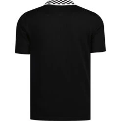 Charlie Mod Check Collar Polo Shirt -Fashionable Men's Clothing Store madcap charlie polo black back 12249.1661260311