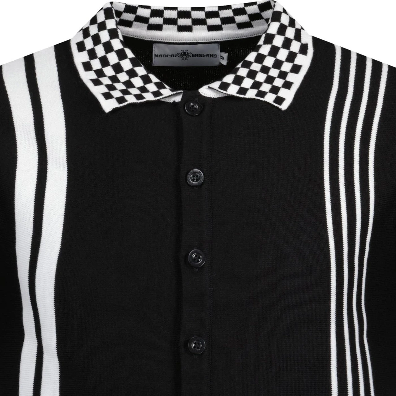 Charlie Ska Check Collar Polo Top B 7 Charlie Ska Check Collar Polo Top B - Image 7