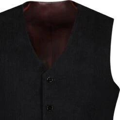 Manero Retro 70s Cord Waistcoat (N) -Fashionable Men's Clothing Store madcap cord waistcoat black detail1 83767.1661260468 2
