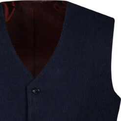 Manero Retro 70s Cord Waistcoat (R) -Fashionable Men's Clothing Store madcap cord waistcoat navy detail 76514.1661260441 1