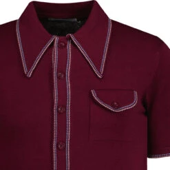Crawdaddy Micro Dash Knit Polo (IP) -Fashionable Men's Clothing Store madcap crawdaddy polo zinfandel detail 60965.1679657987 2