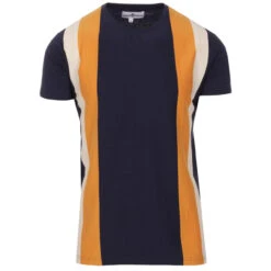 Afterglow Retro Mod Stripe Tee (E) 5 Afterglow Retro Mod Stripe Tee (E) -Fashionable Men's Clothing Store madcap england afterglow stripe tee navy 2 23890.1661265322