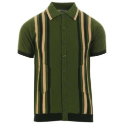 Shockwave Mod Stripe Knit Polo (AG) -Fashionable Men's Clothing Store madcap england aftershock polo cardigan green 3 62698.1661264895