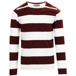 Ally Pally Mod Straight Neck Tee R -Fashionable Men's Clothing Store madcap england ally pally straight neck block stripe tee zinfandel 3 73277.1661266310