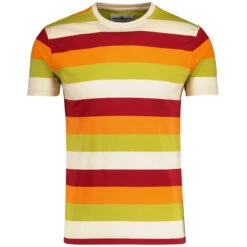 Beatcomber Retro Surf Stripe T-shirt In McCartneys Tie -Fashionable Men's Clothing Store madcap england beatcomber mccartneys tie tee mc515 2 10158.1693991856