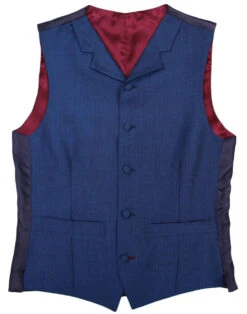60s Mod Mohair Tonic Waistcoat BLUE -Fashionable Men's Clothing Store madcap england blue tonic mohair waistcoat 3 80148.1661267747