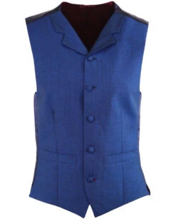 60s Mod Mohair Tonic Waistcoat BLUE -Fashionable Men's Clothing Store madcap england blue tonic mohair waistcoat 7 50805.1661267745