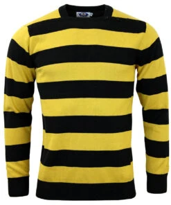 Jones 60s Mod Block Stripe Jumper W -Fashionable Men's Clothing Store madcap england brian jones blackyellow3 62031.1661273544 1
