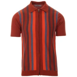 Capitol Mod Zip Through Stripe Polo 27 Capitol Mod Zip Through Stripe Polo -Fashionable Men's Clothing Store madcap england capitol knit zip polo picante 4 27759.1661264760