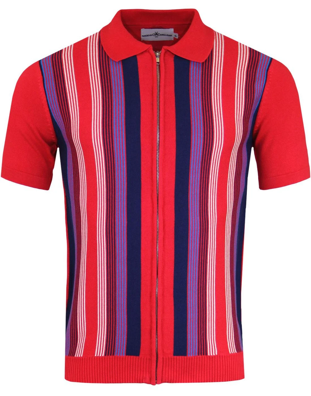 Capitol Mod Zip Through Stripe Polo 3 Capitol Mod Zip Through Stripe Polo - Image 3