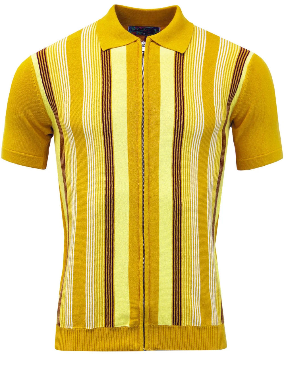 Capitol Mod Zip Through Stripe Polo 8 Capitol Mod Zip Through Stripe Polo - Image 8