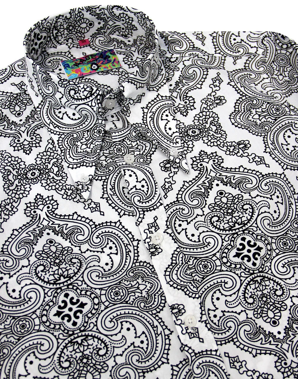 Capo 60s Paisley Spear Collar Shirt 4 Capo 60s Paisley Spear Collar Shirt - Image 4