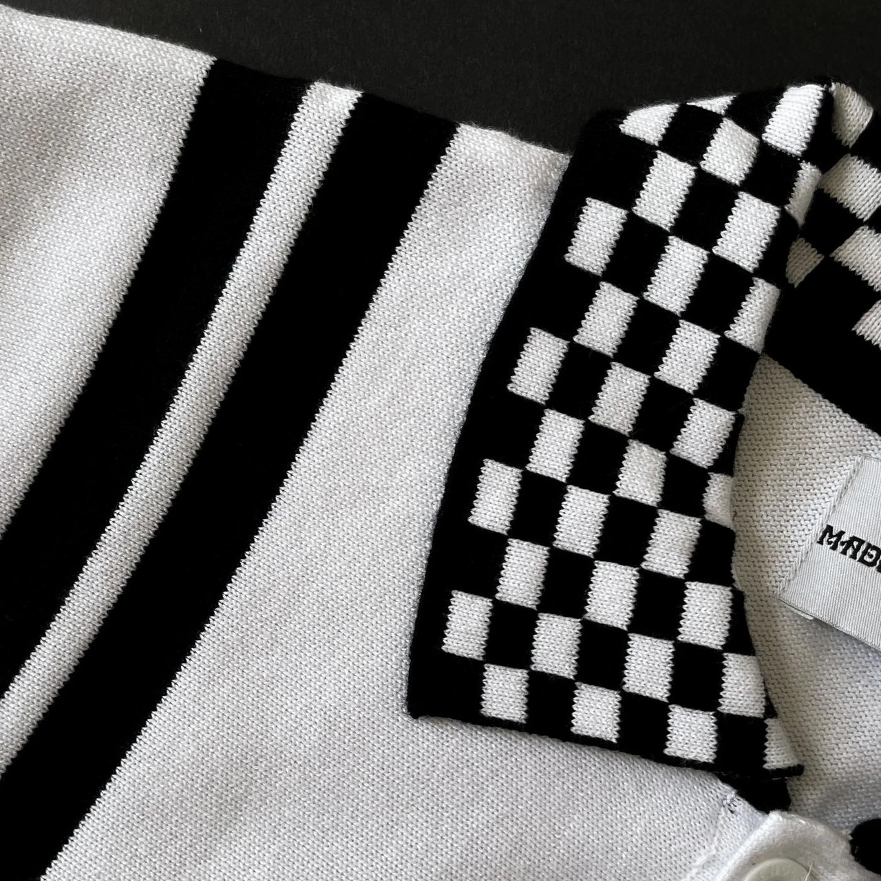 Charlie Ska Check Collar Polo Top B 5 Charlie Ska Check Collar Polo Top B - Image 5